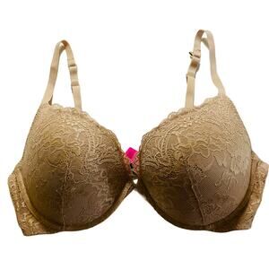 La Senza Cream Lace Padded Push Up Bra 36DD